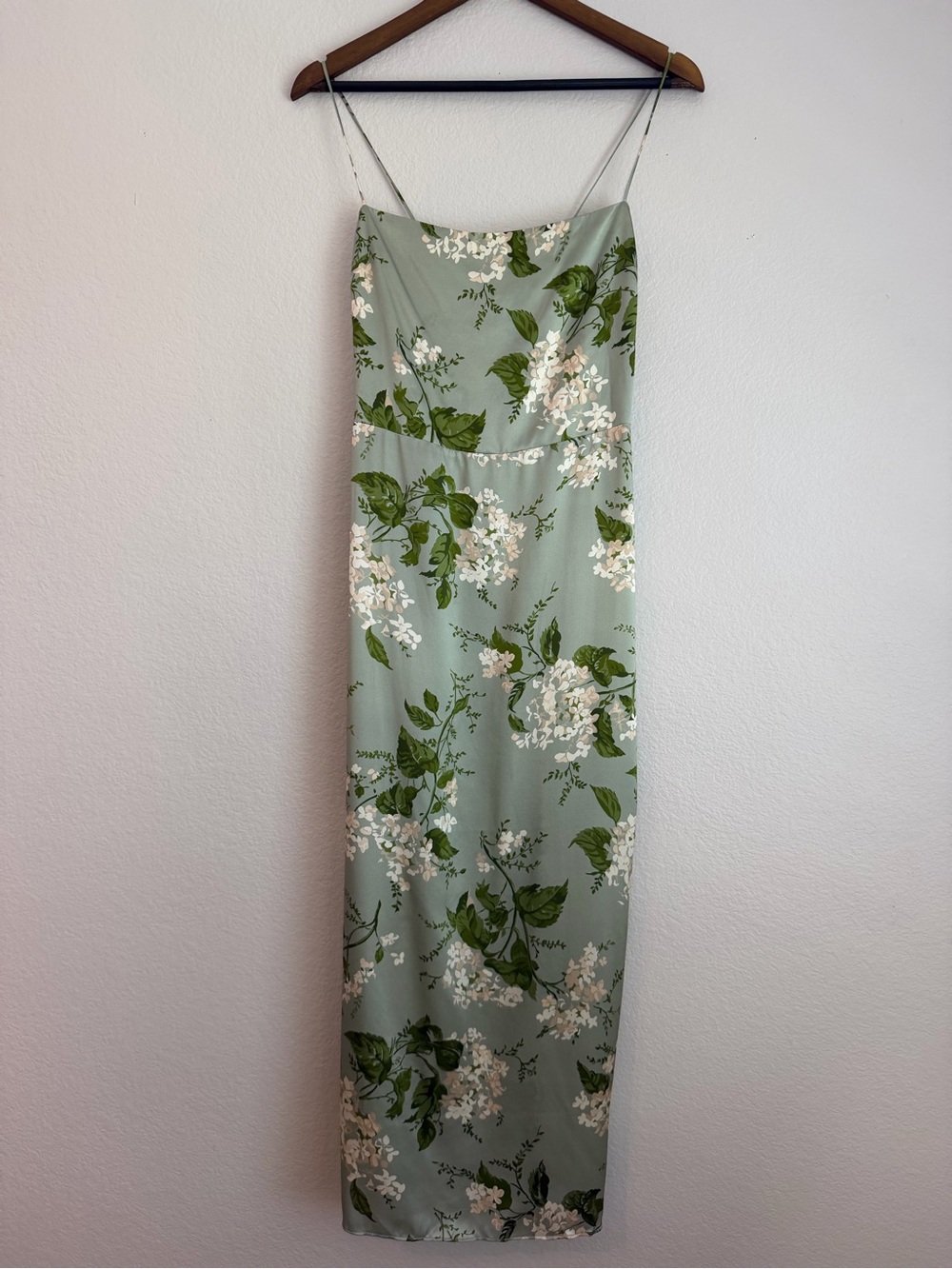 Reformation Frankie Silk Floral Column Dress Tea Garden Print Coquette Size 2 - Picture 2 of 9